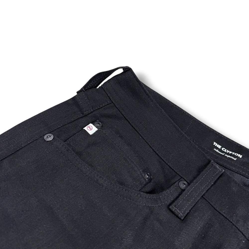 AG Adriano Goldschmied The Clyfton Relaxed Straight Jeans Mens 32x33 Black - Picture 5 of 13